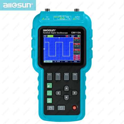 all-sun EM115A Handheld Oscillograph 3 in 1 Multi-function Oscilloscope 50MHZ Color Screen Scope meter Single Channel Hot Sale