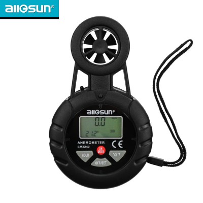 US Free Shipping allosun EM2240 Digital Anemometer Wind Speed Indicator Current Average or wind Temperature Wind Force Indicator